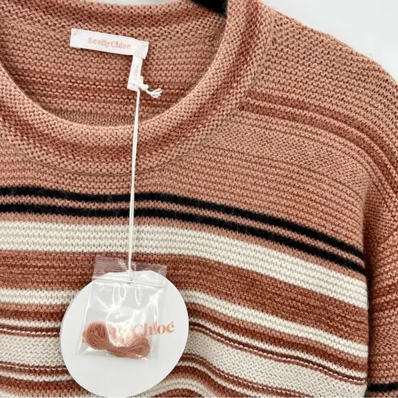 NWT See By Chloe Crew neck Jumper Alpaca Wool Knit Pullover Sweater XS - Picture 8 of 16